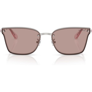 Swarovski womens Sk7036d Rectangular Sunglasses(Silver/Light Purple Brown)