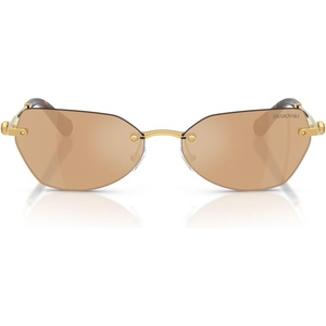 Swarovski womens Sk7038(Dark Gold/Dark Brown Mirrored Rose Gold)