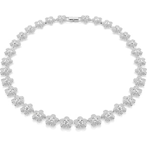 Swarovski x Ariana Grande Jewelry Collection: Necklace, Bracelet, Choker, Earrings, Crystals, Crystal Pearls, Rhodium Finish(Clear All-Around Necklace)
