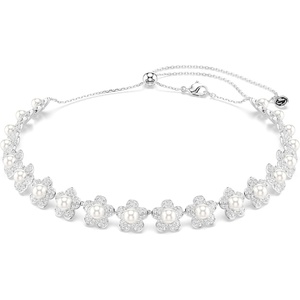 Swarovski x Ariana Grande Jewelry Collection: Necklace, Bracelet, Choker, Earrings, Crystals, Crystal Pearls, Rhodium Finish(Clear Choker Necklace)
